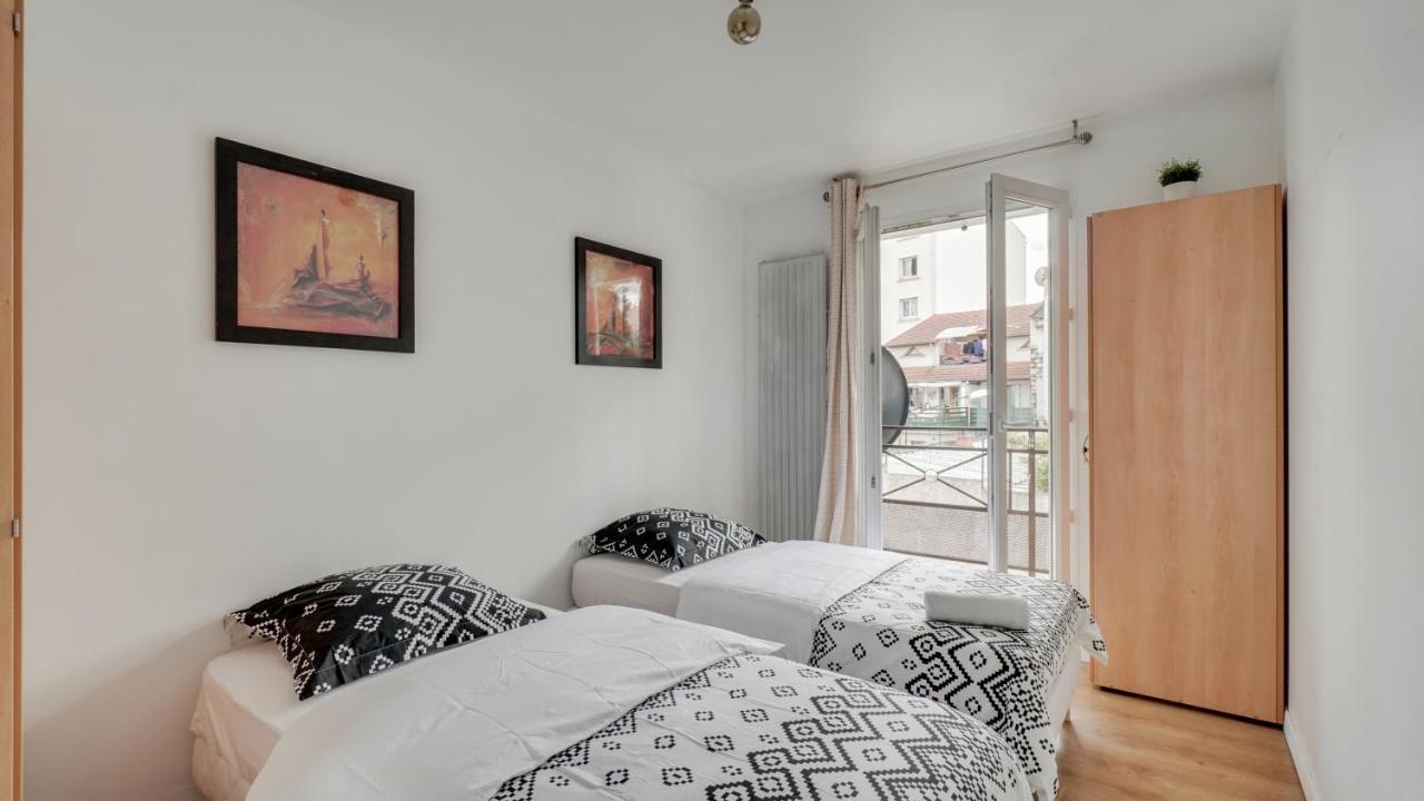 Апартаменты Chic Apart With Parking Near Paris Обервилье Экстерьер фото