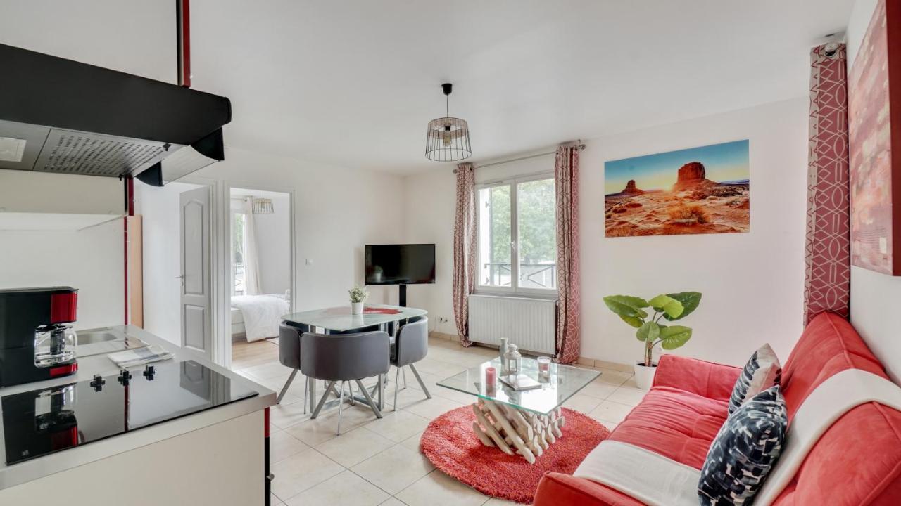 Апартаменты Chic Apart With Parking Near Paris Обервилье Экстерьер фото